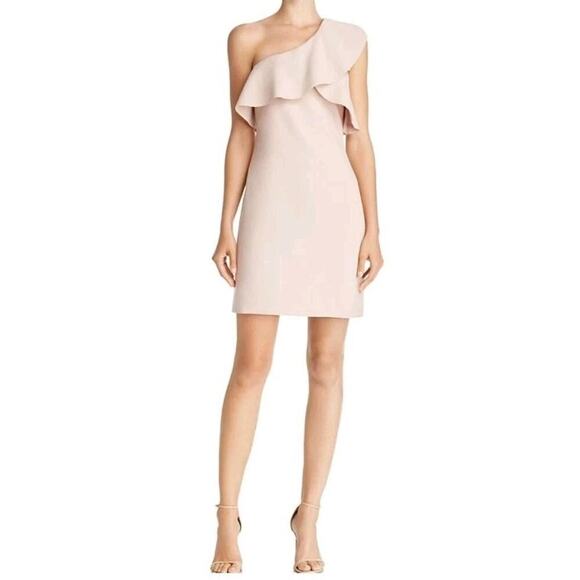 ELIZABETH AND JAMES~Woman Size 2~ Jerard One-shoulder Ruffle Sheath Dress Lined - Picture 1 of 11